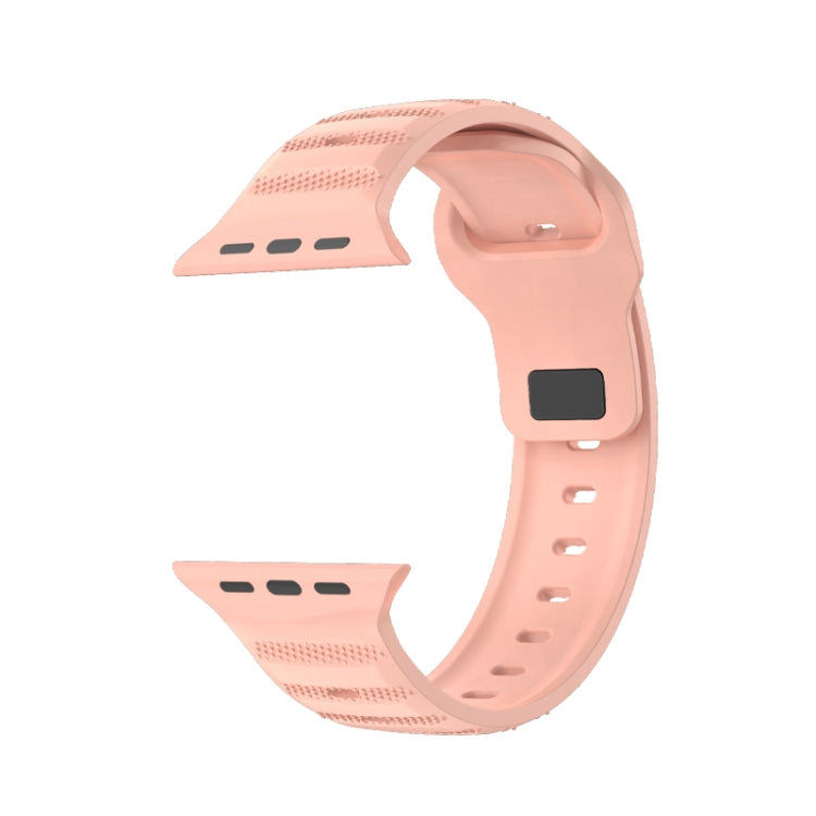 For Apple Watch 4 40mm Dot Texture Fluororubber Watch Band(Nebula Pink) - Watch Bands by PMC TechLife | Online Shopping South Africa | PMC TechLife