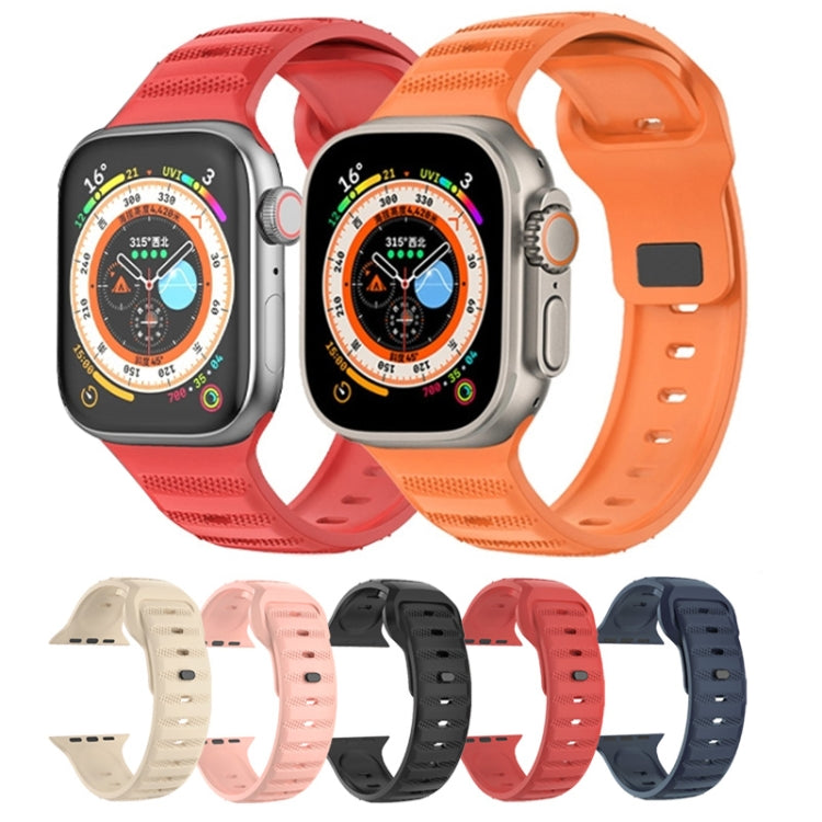 For Apple Watch Ultra 49mm Dot Texture Fluororubber Watch Band(Midnight Blue) - Watch Bands by PMC TechLife | Online Shopping South Africa | PMC TechLife