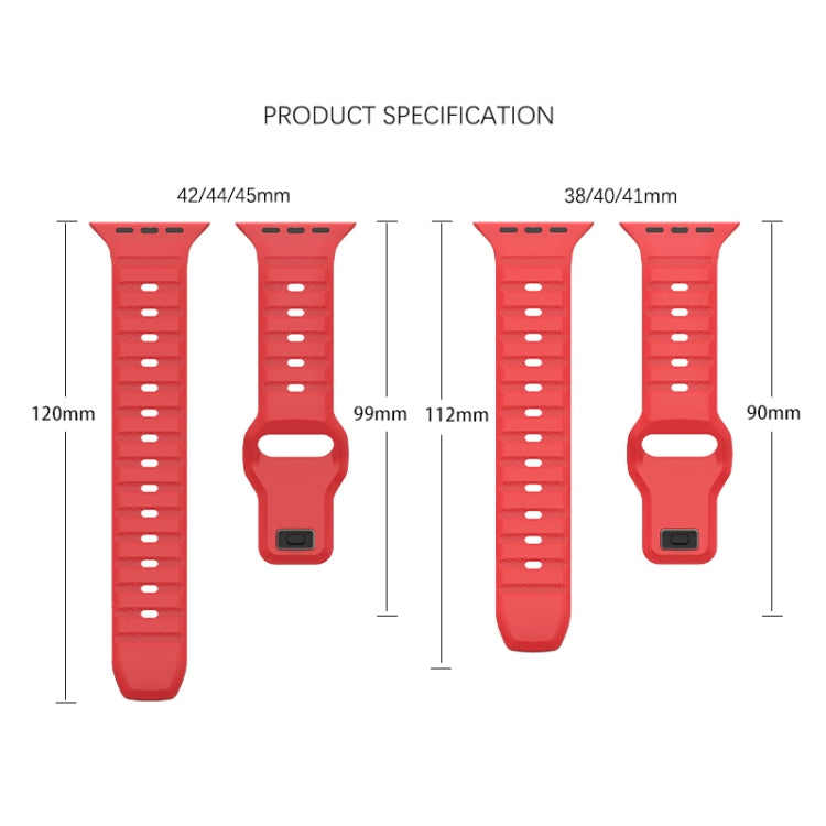 For Apple Watch 4 44mm Dot Texture Fluororubber Watch Band(Orange) - Watch Bands by PMC TechLife | Online Shopping South Africa | PMC TechLife