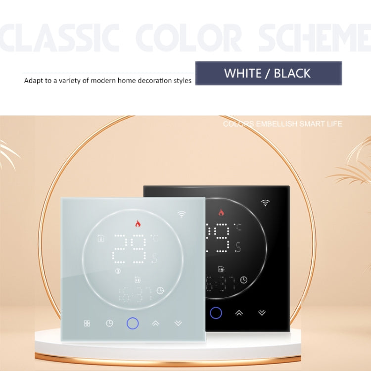 BHT-008GBL 95-240V AC 16A Smart Home Electric Heating LED Thermostat Without WiFi(Black) - Thermostat & Thermometer by PMC TechLife | Online Shopping South Africa | PMC TechLife