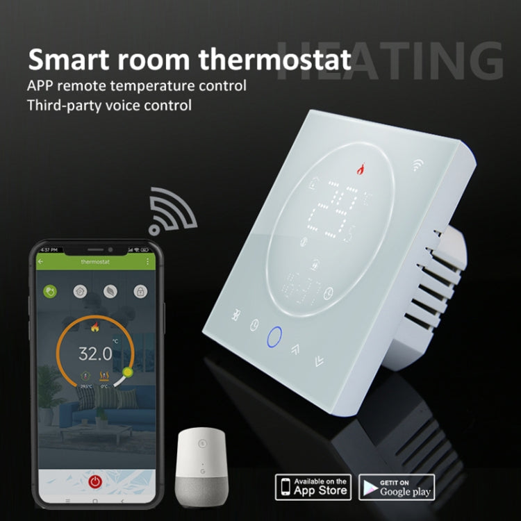 BHT-008GALW 95-240V AC 5A Smart Home Water Heating LED Thermostat With WiFi(White) - Thermostat & Thermometer by PMC TechLife | Online Shopping South Africa | PMC TechLife