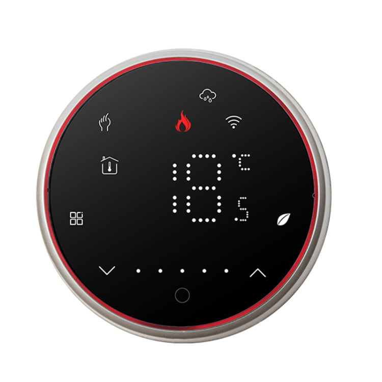 BHT-6001GBLW 95-240V AC 16A Smart Round Thermostat Electric Heating LED Thermostat With WiFi(Black) - Thermostat & Thermometer by PMC TechLife | Online Shopping South Africa | PMC TechLife