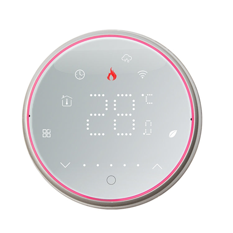 BHT-6001GBLW 95-240V AC 16A Smart Round Thermostat Electric Heating LED Thermostat With WiFi(White) - Thermostat & Thermometer by PMC TechLife | Online Shopping South Africa | PMC TechLife