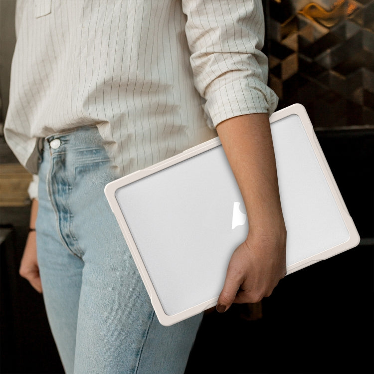 For MacBook Air 13.6 inch A2681 2022 Translucent Laptop Protective Case(Khaki) - MacBook Air Cases by PMC TechLife | Online Shopping South Africa | PMC TechLife