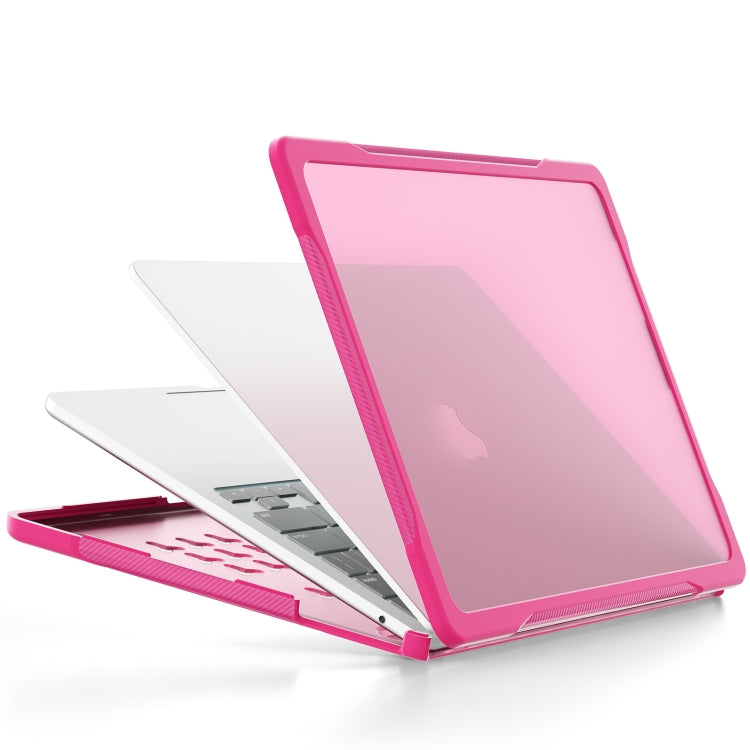 For MacBook Air 13.6 inch A2681 2022 Translucent Laptop Protective Case(Rose Red) - MacBook Air Cases by PMC TechLife | Online Shopping South Africa | PMC TechLife