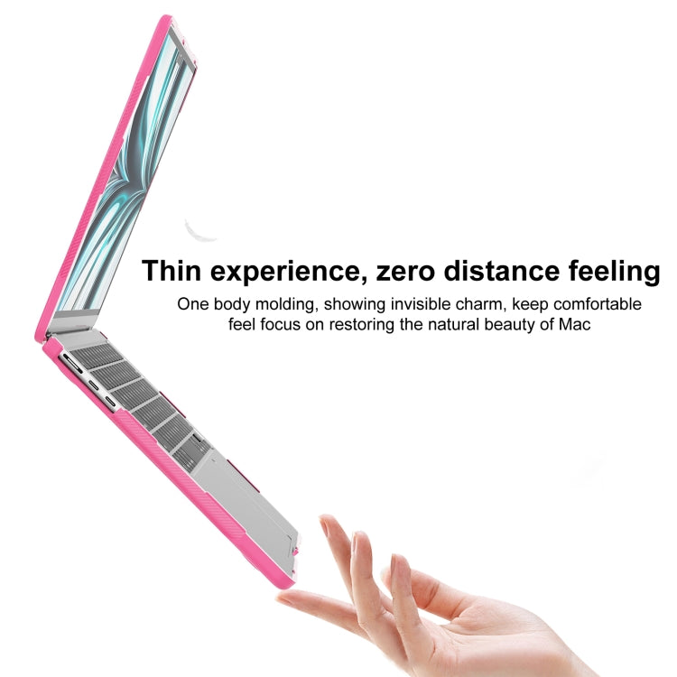 For MacBook Air 13.6 inch A2681 2022 Translucent Laptop Protective Case(Rose Red) - MacBook Air Cases by PMC TechLife | Online Shopping South Africa | PMC TechLife