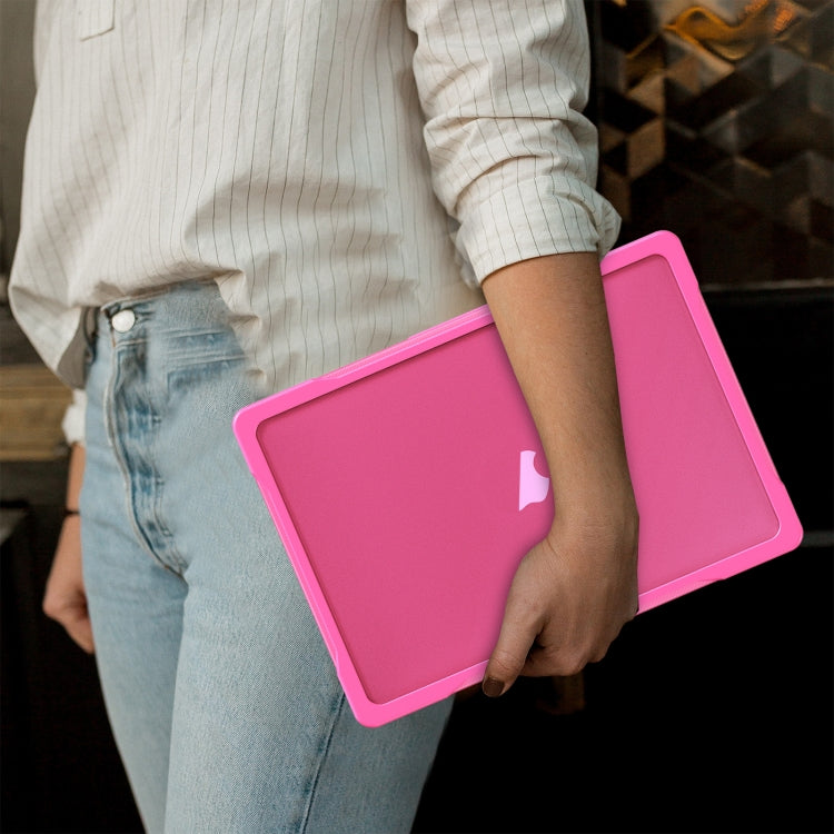 For MacBook Air 13.6 inch A2681 2022 Translucent Laptop Protective Case(Rose Red) - MacBook Air Cases by PMC TechLife | Online Shopping South Africa | PMC TechLife