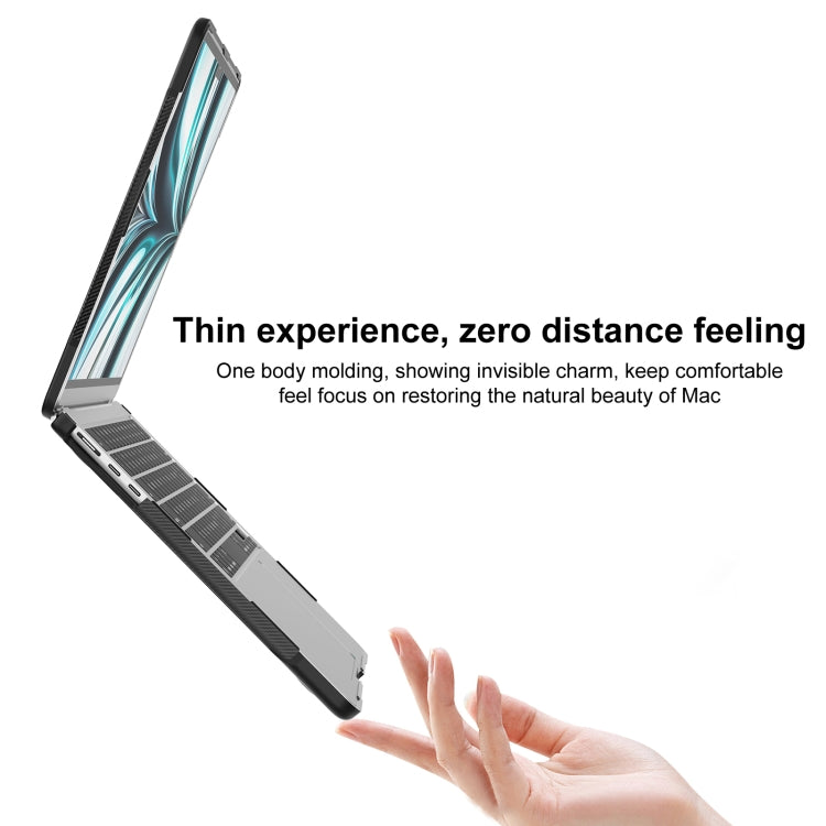 For MacBook Air 13.6 inch A2681 2022 Translucent Laptop Protective Case(Transparent) - MacBook Air Cases by PMC TechLife | Online Shopping South Africa | PMC TechLife