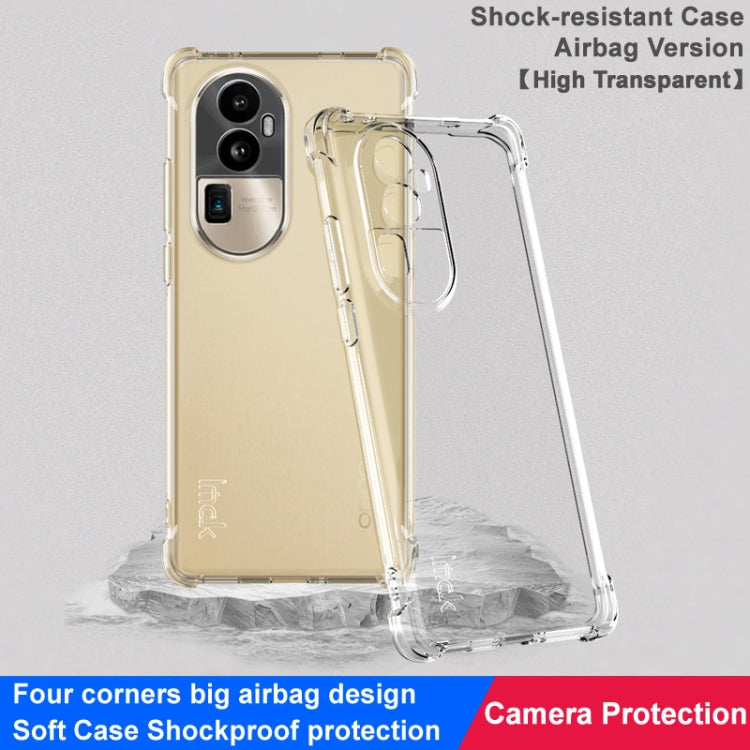 For OPPO Reno10 Pro+ 5G imak Shockproof Airbag TPU Phone Case(Transparent) - OPPO Cases by imak | Online Shopping South Africa | PMC TechLife | Buy Now Pay Later Mobicred
