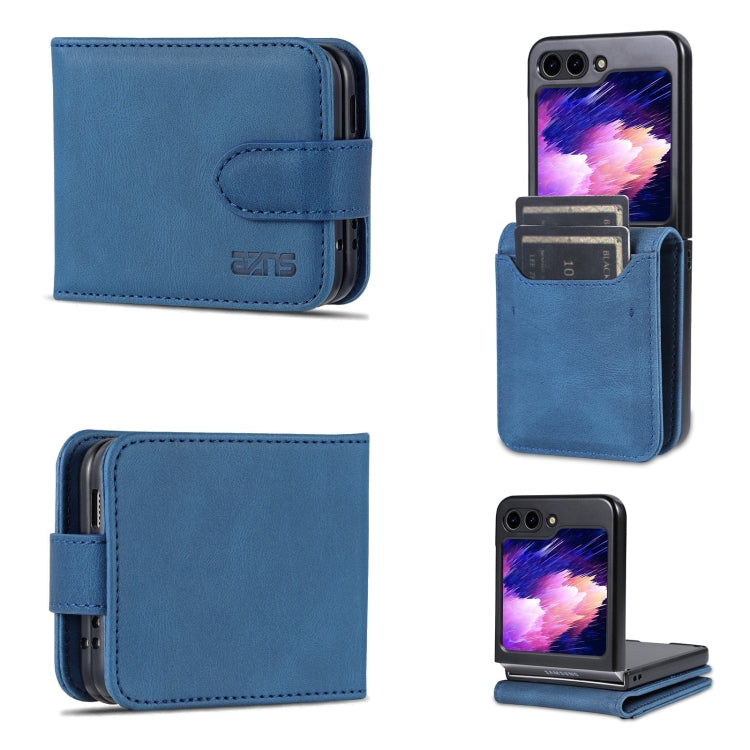 For Samsung Galaxy Z Flip5 AZNS Dream II Skin Feel PU+TPU Horizontal Flip PU Phone Case(Blue) - free shipping - PMC TechLife - Order now!