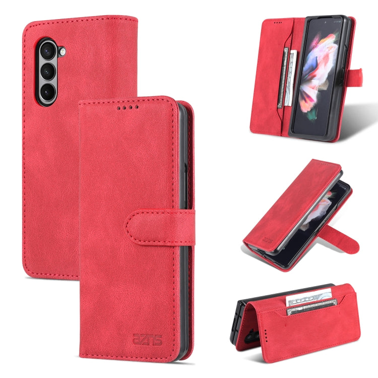 For Samsung Galaxy Z Fold5 AZNS Dream II Skin Feel PU+TPU Horizontal Flip PU Phone Case(Red) - free shipping - PMC TechLife - Order now!
