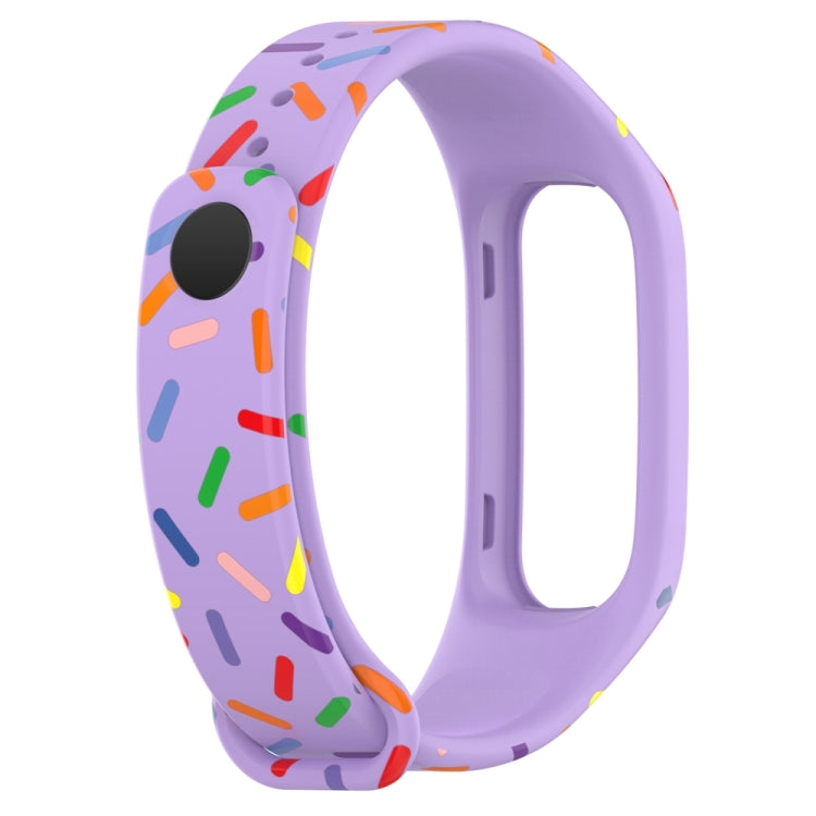 For OPPO Band Sports Rainbow Dots Silicone Watch Band(Purple) -  by PMC TechLife | Online Shopping South Africa | PMC TechLife