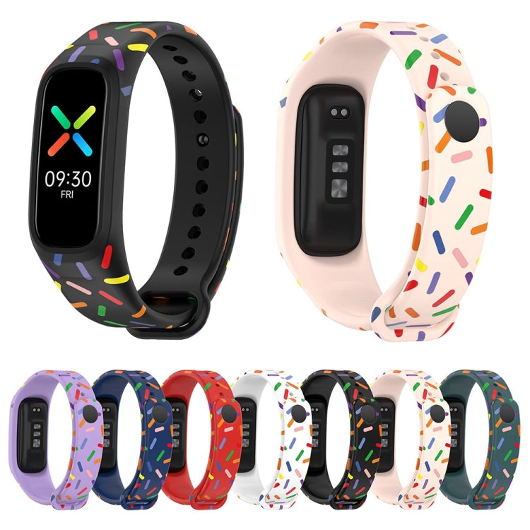 For OPPO Band Sports Rainbow Dots Silicone Watch Band(Purple) -  by PMC TechLife | Online Shopping South Africa | PMC TechLife