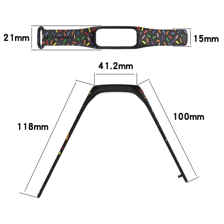 For OPPO Band Sports Rainbow Dots Silicone Watch Band(Purple) -  by PMC TechLife | Online Shopping South Africa | PMC TechLife