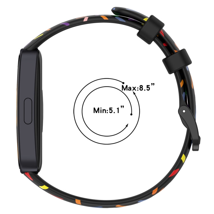 For Huawei Band 10 / 9 / 8 Sports Rainbow Dots Silicone Watch Band(Light Pink) - Watch Bands by PMC TechLife | Online Shopping South Africa | PMC TechLife | Buy Now Pay Later Mobicred