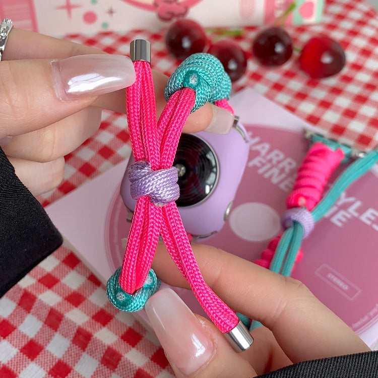 For Apple Watch 5 40mm Twist Knotted Nylon Watch Band(Rose Red Mint Green) - Watch Bands by PMC TechLife | Online Shopping South Africa | PMC TechLife