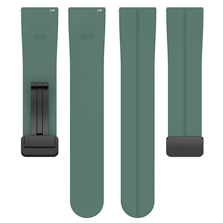 For Huawei Watch 4 / Watch 4 Pro Folding Buckle Silicone Watch Band(Dark Green) - Watch Bands by PMC TechLife | Online Shopping South Africa | PMC TechLife