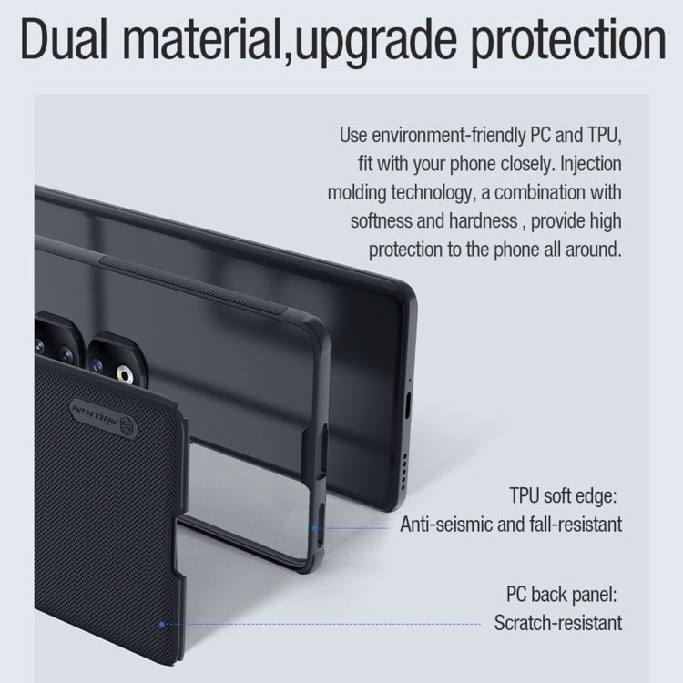 For Honor 90 Pro NILLKIN Frosted Shield Pro Magnetic Phone Case(Black) - Honor Cases by NILLKIN | Online Shopping South Africa | PMC TechLife | Buy Now Pay Later Mobicred