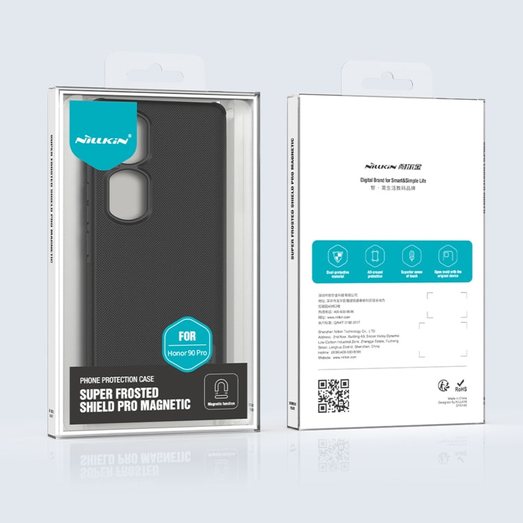 For Honor 90 Pro NILLKIN Frosted Shield Pro Magnetic Phone Case(Black) - Honor Cases by NILLKIN | Online Shopping South Africa | PMC TechLife | Buy Now Pay Later Mobicred