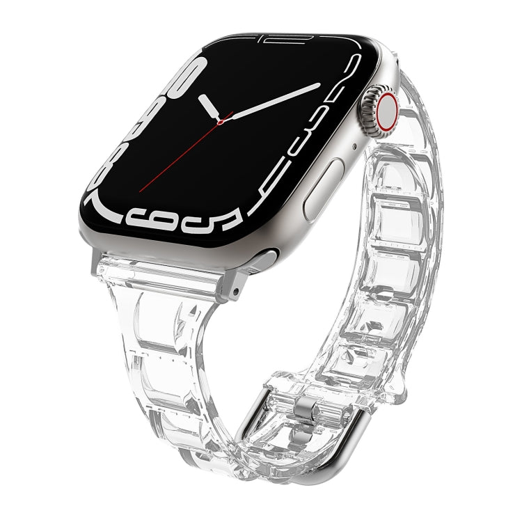 For Apple Watch 8 41mm Cube Airbag Clear TPU Watch Band(Transparent) - Watch Bands by PMC TechLife | Online Shopping South Africa | PMC TechLife