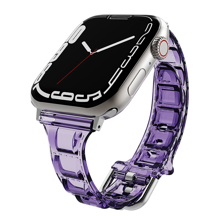 For Apple Watch SE 2022 40mm Cube Airbag Clear TPU Watch Band(Pink) - Watch Bands by PMC TechLife | Online Shopping South Africa | PMC TechLife