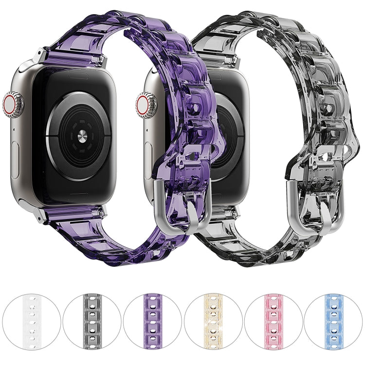 For Apple Watch 8 41mm Cube Airbag Clear TPU Watch Band(Red) - Watch Bands by PMC TechLife | Online Shopping South Africa | PMC TechLife