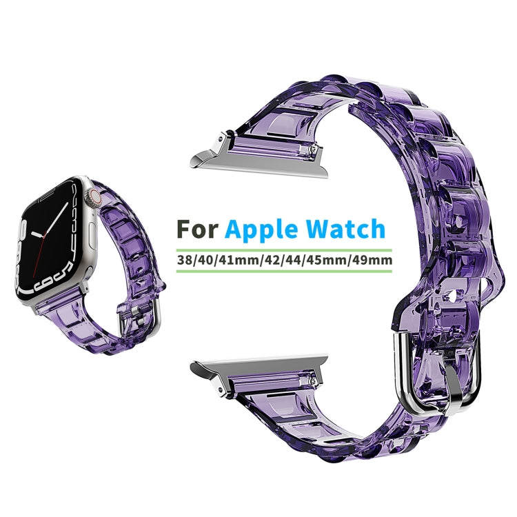 For Apple Watch SE 2022 40mm Cube Airbag Clear TPU Watch Band(Pink) - Watch Bands by PMC TechLife | Online Shopping South Africa | PMC TechLife