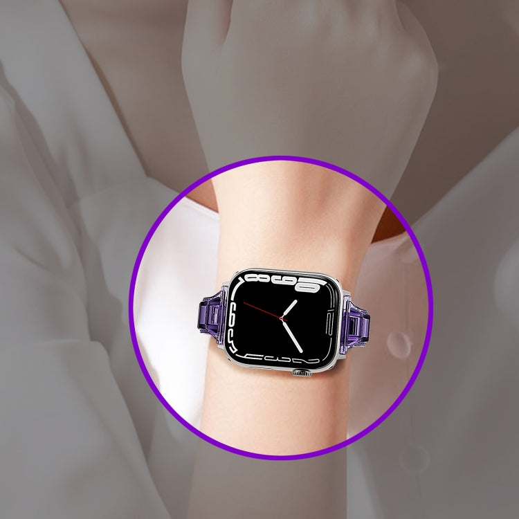 For Apple Watch SE 2022 40mm Cube Airbag Clear TPU Watch Band(Red) - Watch Bands by PMC TechLife | Online Shopping South Africa | PMC TechLife