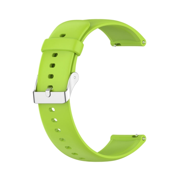 For Huawei Watch 4 / Watch 4 Pro Solid Color Silicone Stainless Steel Silver Buckle Watch Band(Lime Green) - Watch Bands by PMC TechLife | Online Shopping South Africa | PMC TechLife