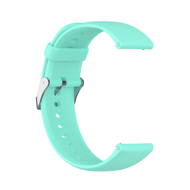 For Huawei Watch 4 / Watch 4 Pro Solid Color Silicone Stainless Steel Silver Buckle Watch Band(Teal) - Watch Bands by PMC TechLife | Online Shopping South Africa | PMC TechLife