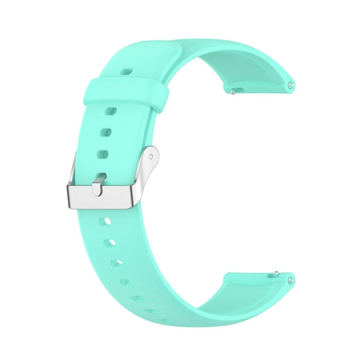 For Huawei Watch 4 / Watch 4 Pro Solid Color Silicone Stainless Steel Silver Buckle Watch Band(Teal) - Watch Bands by PMC TechLife | Online Shopping South Africa | PMC TechLife