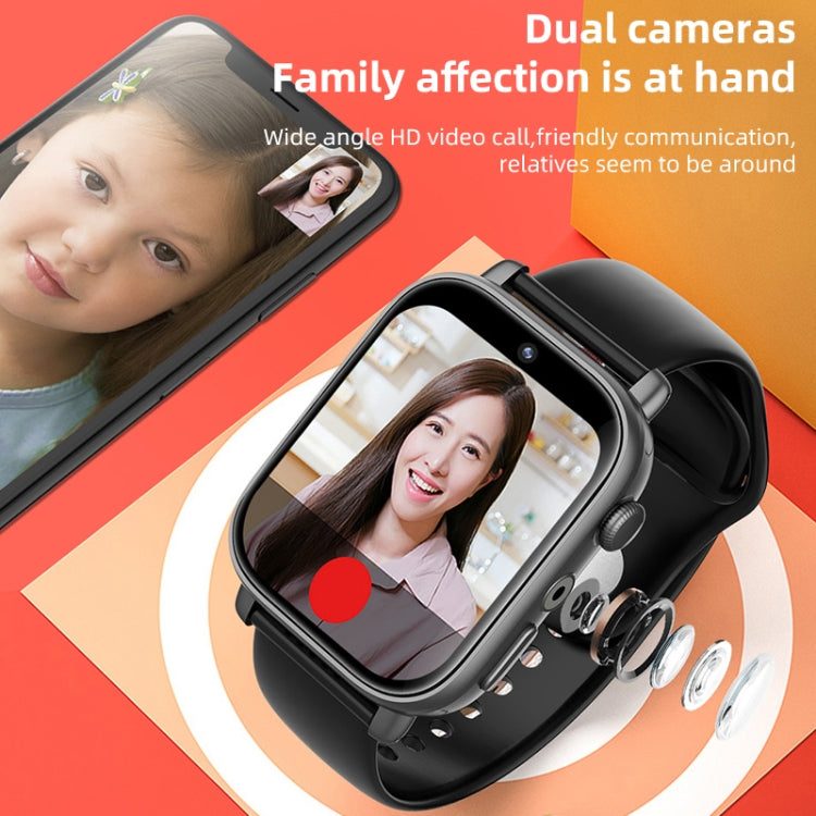 UNIWA X1S 1.9 inch IP67 Waterproof 4G Android 8.1 Dual Cameras Smart Watch Support Temperature Measurement, Specification:1G+8G(White) - Android Watch by UNIWA | Online Shopping South Africa | PMC TechLife