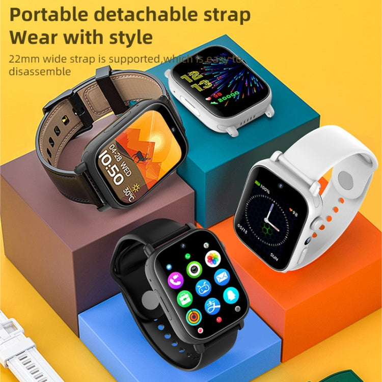UNIWA X1S 1.9 inch IP67 Waterproof 4G Android 8.1 Dual Cameras Smart Watch Support Temperature Measurement, Specification:2G+16G(White) - Android Watch by UNIWA | Online Shopping South Africa | PMC TechLife