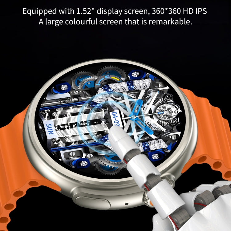 Z78 Ultra 1.52 inch Round Screen HD Smart Watch Supports Heart Rate/Blood Oxygen Monitoring(Orange) - Smart Watches by PMC TechLife | Online Shopping South Africa | PMC TechLife