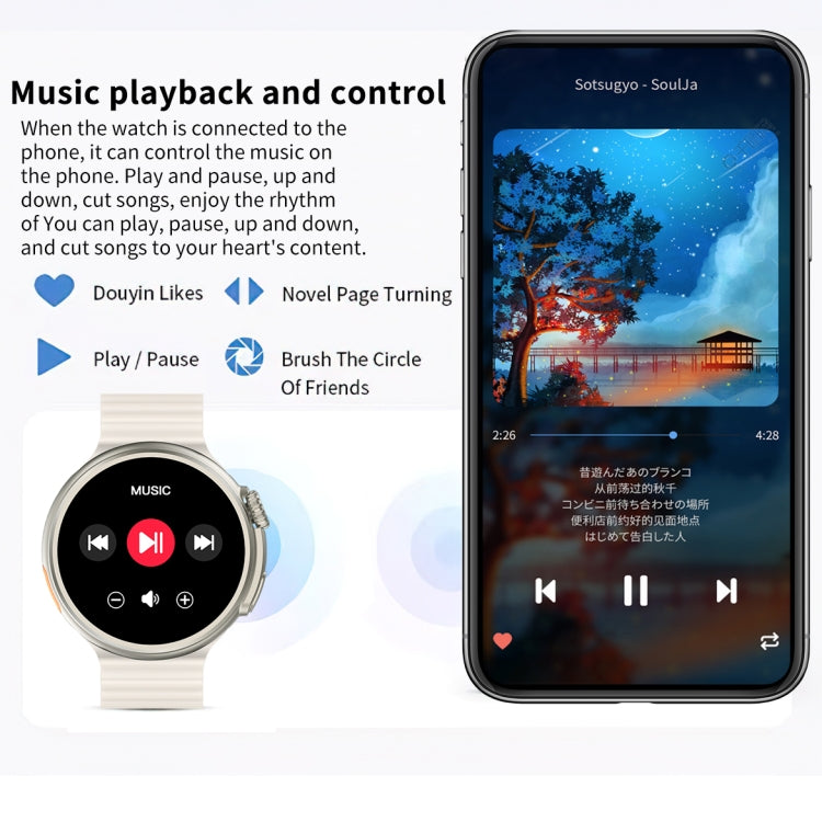 Z78 Ultra 1.52 inch Round Screen HD Smart Watch Supports Heart Rate/Blood Oxygen Monitoring(Grey) - Smart Watches by PMC TechLife | Online Shopping South Africa | PMC TechLife