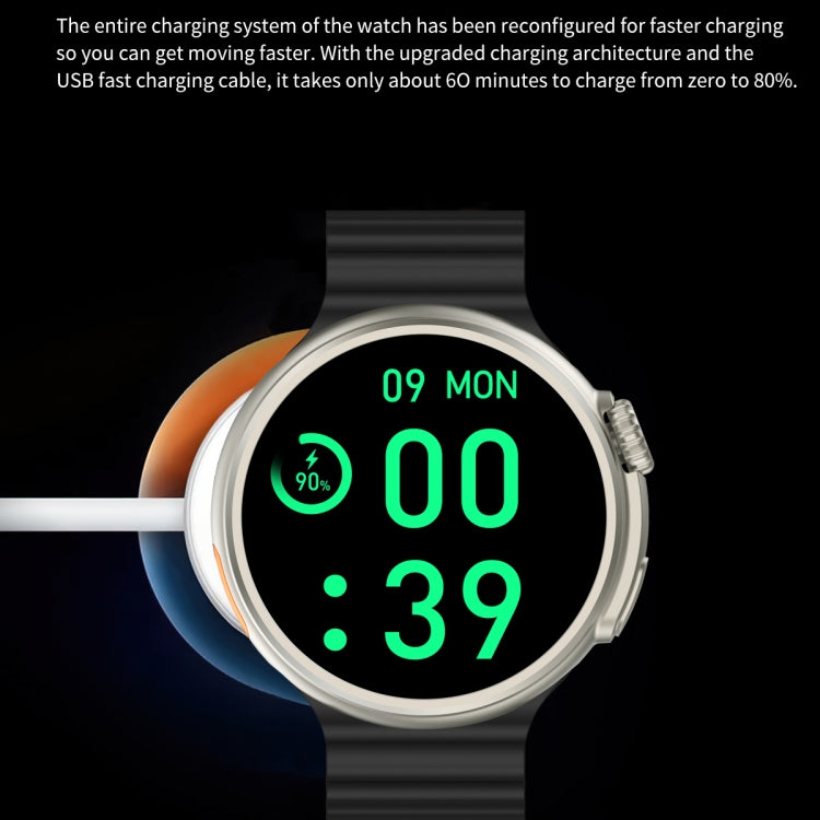 Z78 Ultra 1.52 inch Round Screen HD Smart Watch Supports Heart Rate/Blood Oxygen Monitoring(Grey) - Smart Watches by PMC TechLife | Online Shopping South Africa | PMC TechLife