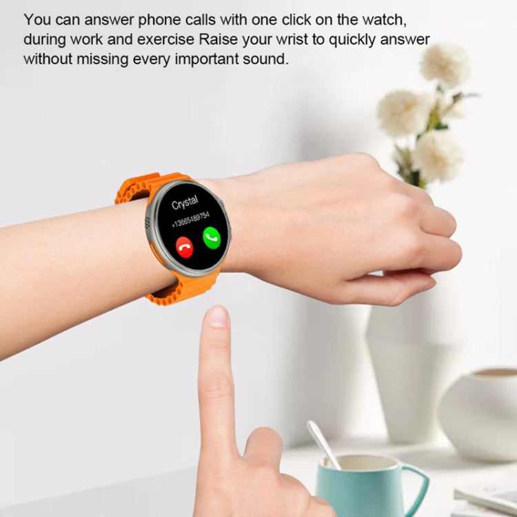 V3 Ultra Max 1.6 inch TFT Round Screen Smart Watch Supports Voice Calls/Blood Oxygen Monitoring(Orange) - Smart Watches by PMC TechLife | Online Shopping South Africa | PMC TechLife