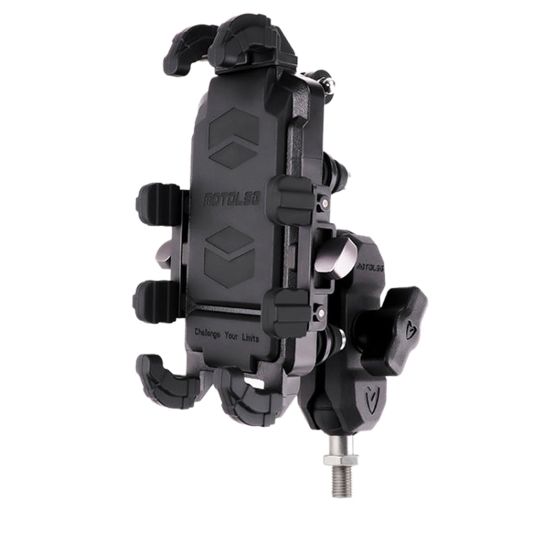 MOTOSLG Crab Motorcycle Phone Clamp Bracket M10 Ballhead Mount(Black) - Holder by MOTOLSG | Online Shopping South Africa | PMC TechLife | Buy Now Pay Later Mobicred