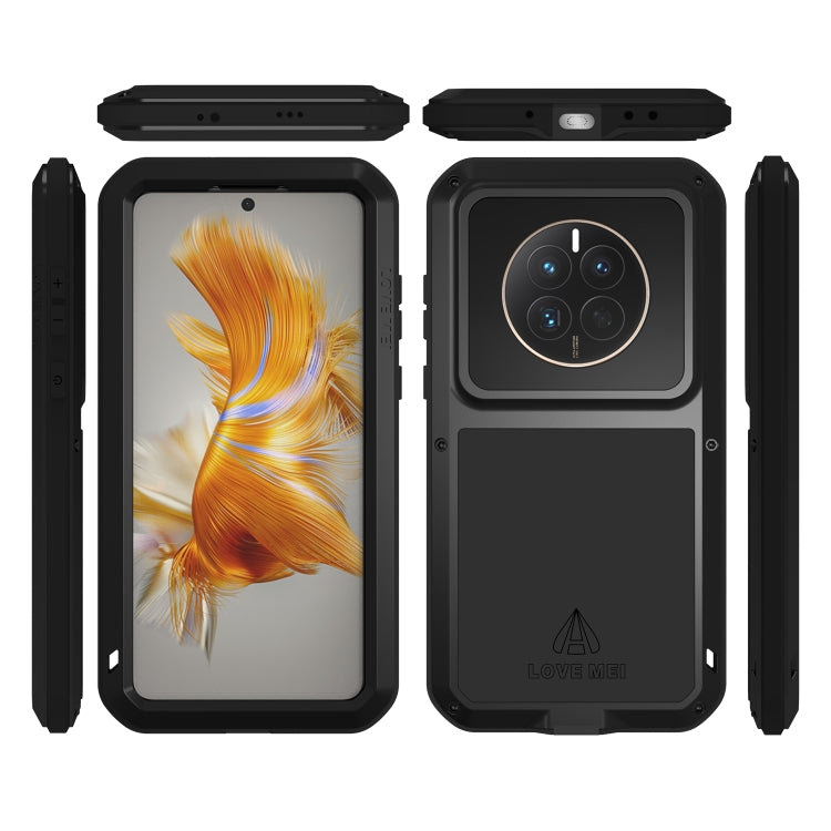 For Huawei P60 / P60 Pro / P60 Art LOVE MEI POWERFUL Metal Shockproof Life Waterproof Dustproof Phone Case(Black) - Huawei Cases by LOVE MEI | Online Shopping South Africa | PMC TechLife | Buy Now Pay Later Mobicred