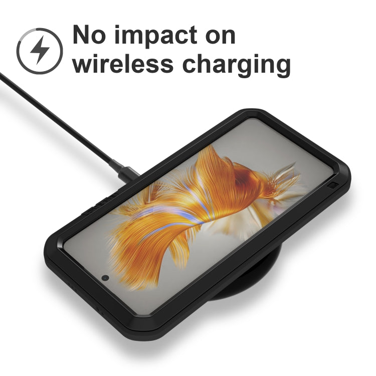 For Huawei P60 / P60 Pro / P60 Art LOVE MEI POWERFUL Metal Shockproof Life Waterproof Dustproof Phone Case(Black) - Huawei Cases by LOVE MEI | Online Shopping South Africa | PMC TechLife | Buy Now Pay Later Mobicred