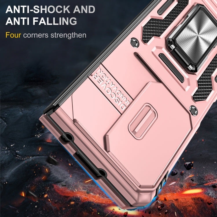 For Samsung Galaxy Z Fold5 5G Armor PC + TPU Camera Shield Phone Case(Rose Gold) - free shipping - PMC TechLife - Order now!