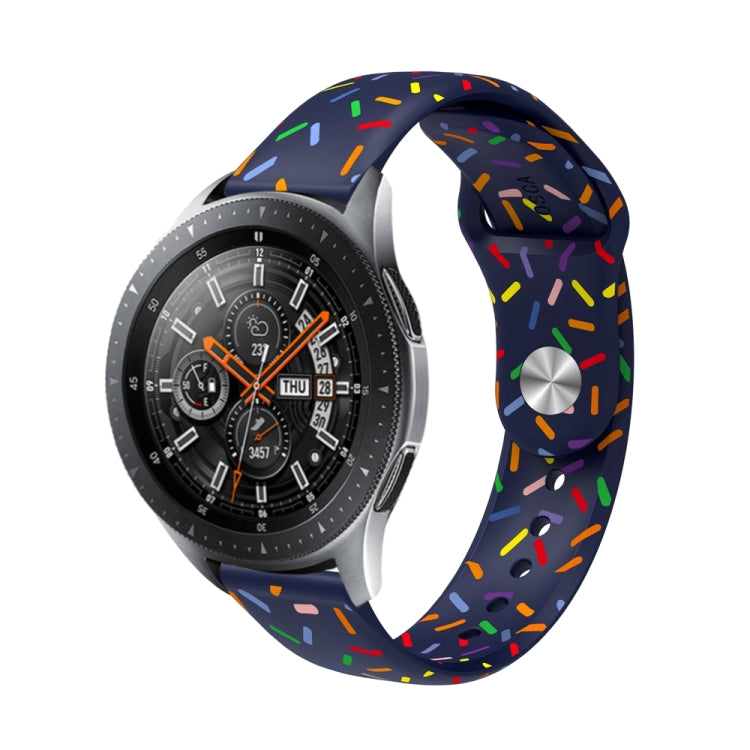 For Garmin Venu / SQ / SQ2 / Venu 2 Plus 20mm Sports Rainbow Dots Silicone Watch Band(Blue) - Watch Bands by PMC TechLife | Online Shopping South Africa | PMC TechLife