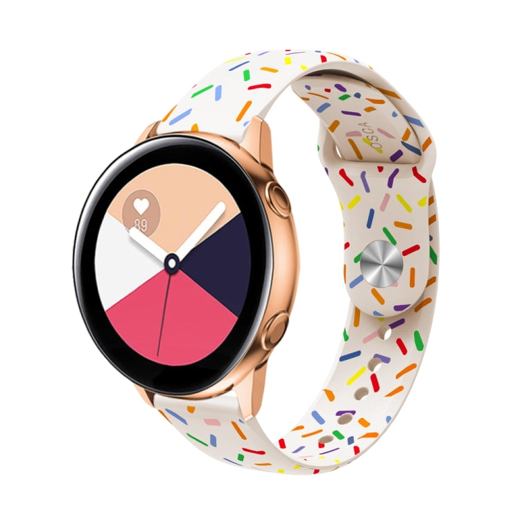 For Garmin Venu / SQ / SQ2 / Venu 2 Plus 20mm Sports Rainbow Dots Silicone Watch Band(Apricot) - Watch Bands by PMC TechLife | Online Shopping South Africa | PMC TechLife