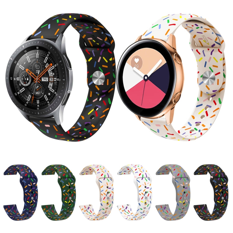 For Garmin Venu / SQ / SQ2 / Venu 2 Plus 20mm Sports Rainbow Dots Silicone Watch Band(Grey) - Watch Bands by PMC TechLife | Online Shopping South Africa | PMC TechLife