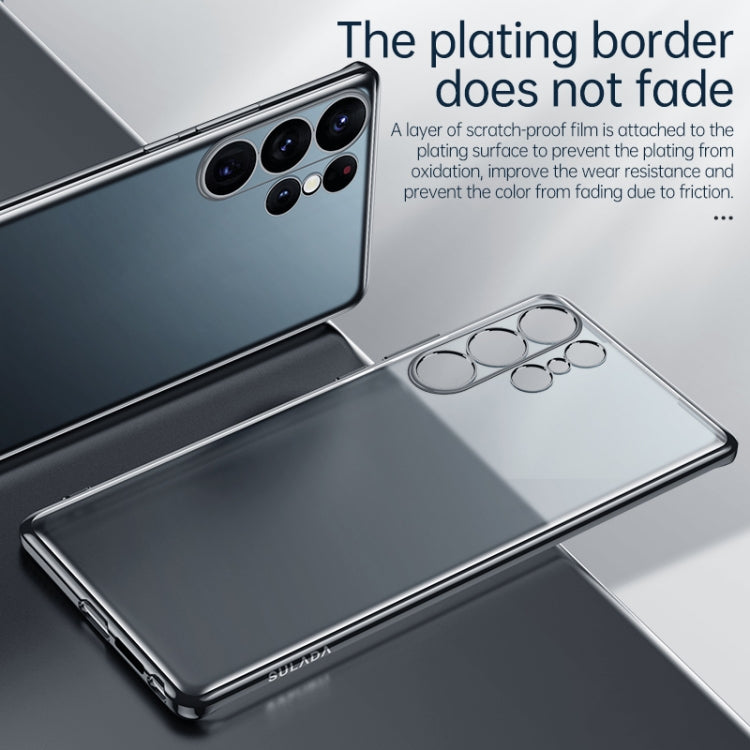 For Samsung Galaxy S23 Ultra 5G SULADA Electroplating Frosted TPU Phone Case(Black) - Galaxy S23 Ultra 5G Cases by SULADA | Online Shopping South Africa | PMC TechLife | Buy Now Pay Later Mobicred