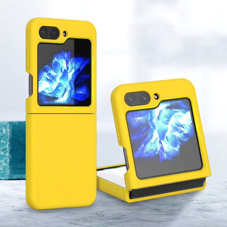For Samsung Galaxy Z Flip5 Silicone Skin Feel Folding Phone Case(Lemon Yellow) - free shipping - PMC TechLife - Order now!