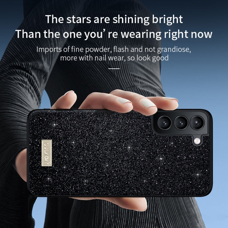 For Samsung Galaxy S23 Ultra 5G SULADA Glittery TPU Hybrid Handmade Leather Phone Case(Gold) - Galaxy S23 Ultra 5G Cases by SULADA | Online Shopping South Africa | PMC TechLife | Buy Now Pay Later Mobicred