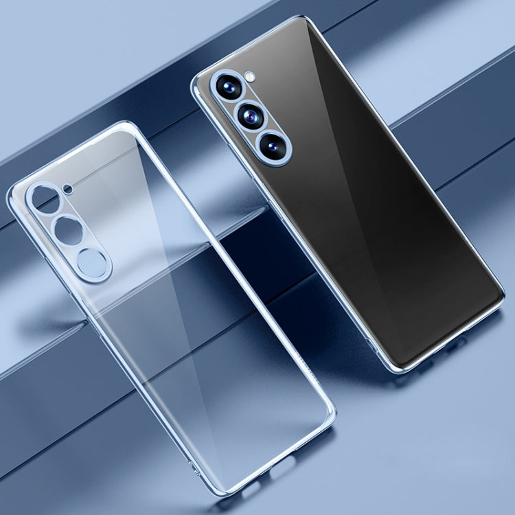 For Samsung Galaxy S23 5G SULADA Shockproof Plating TPU Transparent Phone Case(New Blue) - Galaxy S23 5G Cases by SULADA | Online Shopping South Africa | PMC TechLife