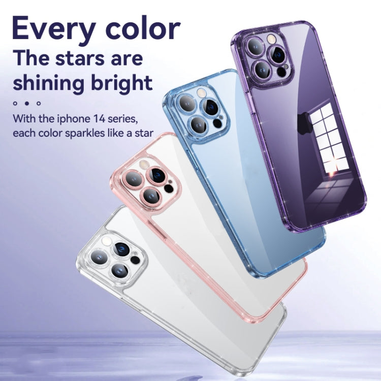For iPhone 14 SULADA Glittery TPU + Tempered Glass Phone Case(Transparent) - iPhone 14 Cases by SULADA | Online Shopping South Africa | PMC TechLife