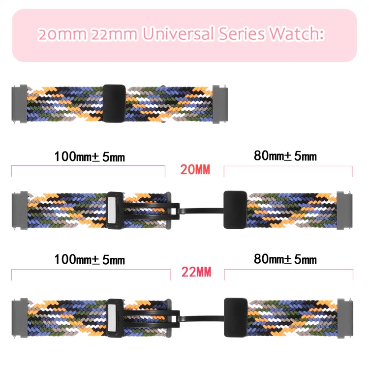 Compatible with Garmin VivoMove Trend / Luxe / Style 20mm Magnetic Fold Clasp Woven Watch Band(Grey) - free shipping - PMC TechLife - Order now!